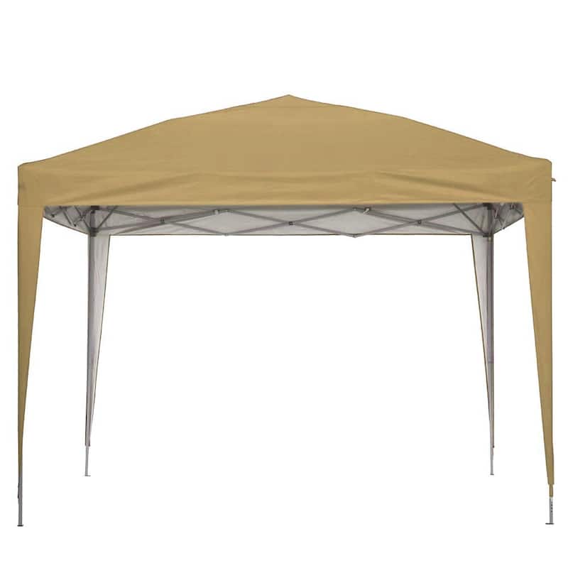 Ainfox 10 x 10 ft Pop-Up Party Canopy Tent Gazebo - Type1 - Brown