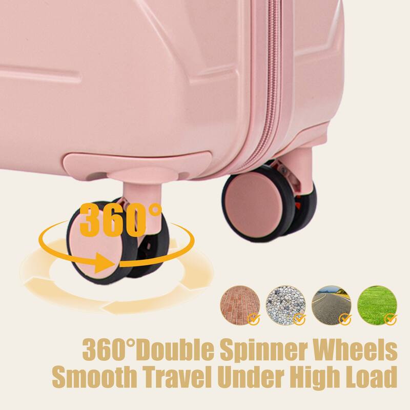 28 Inch Large Checked Luggage, Scratch Resistant Surface Four Multi-Directional Wheels, With Combination Lock and Side Hooks