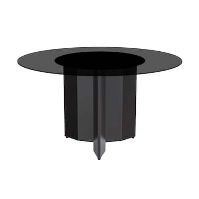 Zevro 60" Round Dining Table with Sintered Stone/Glass Top