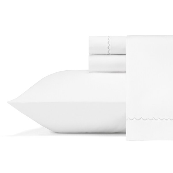Vera Wang Simple Scallop Sateen Cotton Sheet Set. Opens flyout.