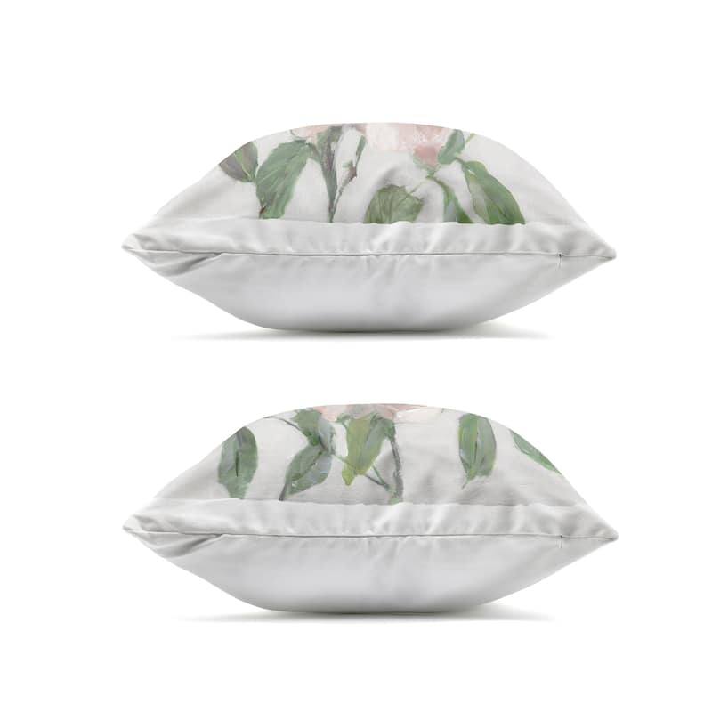 Stupell Soft & Subtle Peonies Printed Outdoor Throw Pillow Design by Sally Swatland (Set of 2)