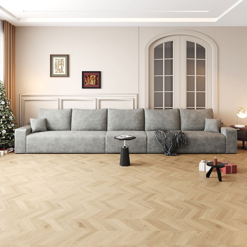 Sofa 168-in Casual Gray 5 -seater Sectional - 8' x 10' - Symmetrical