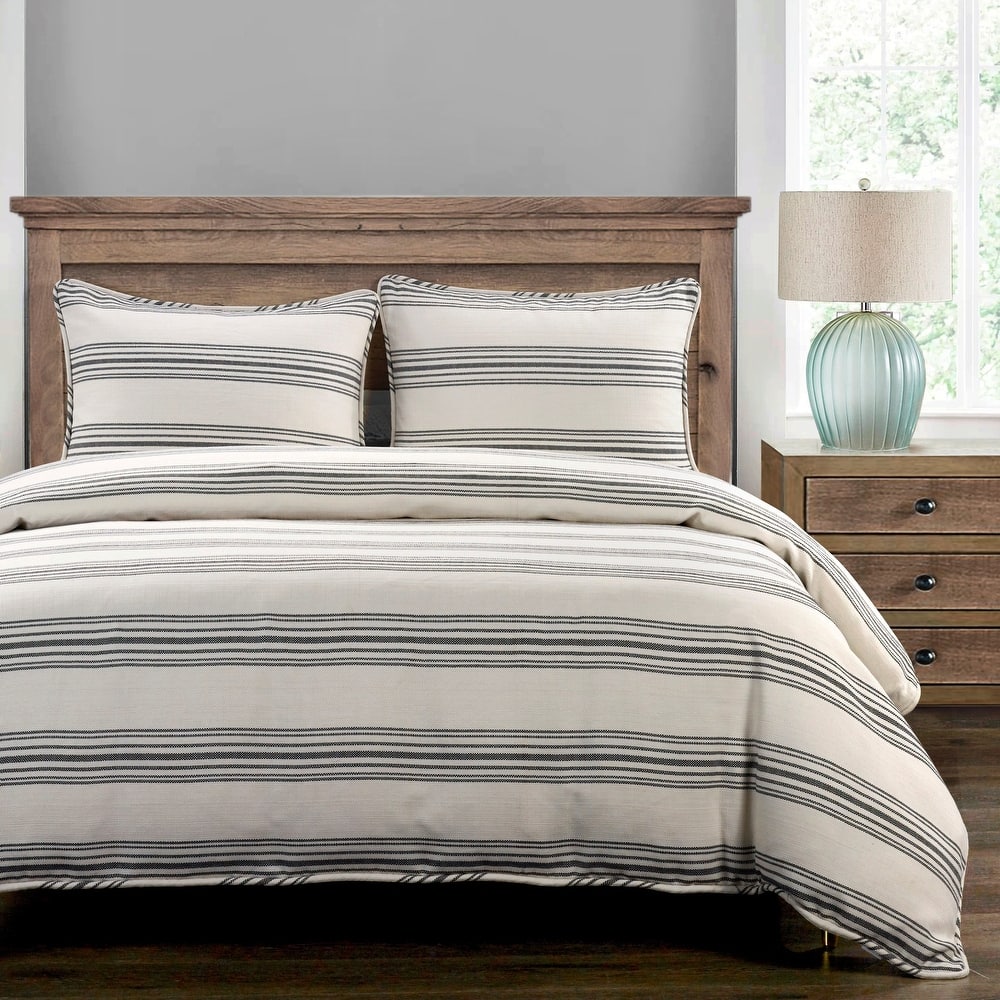 HiEnd Accents Prescott Striped Duvet Cover Set, 3PC