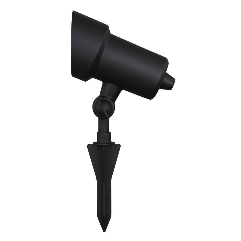 Low-Voltage Aluminum Black Outdoor Landscape Path Flood Light LED Clear Glass - 3.25-in W x 7.25-in H x 6.5-in D