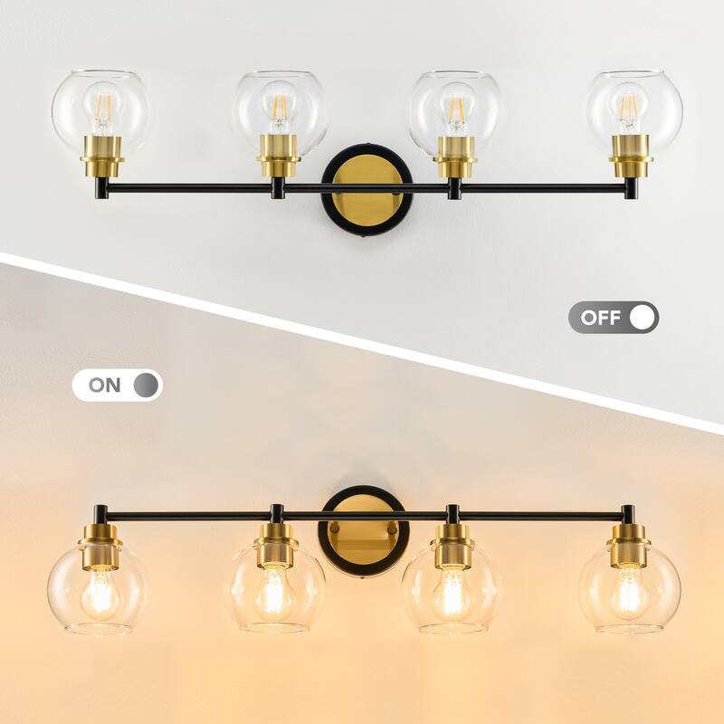Dimmable Bathroom Vanity Light Globe Glass Shades