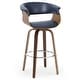 preview thumbnail 139 of 186, 26"/29" Faux Leather Swivel Bar Stools, Wood Counter Stool Blue - Bar Height