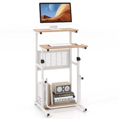 Costway Stand Up Desk Height Adjustable Sit Stand Computer Workstation