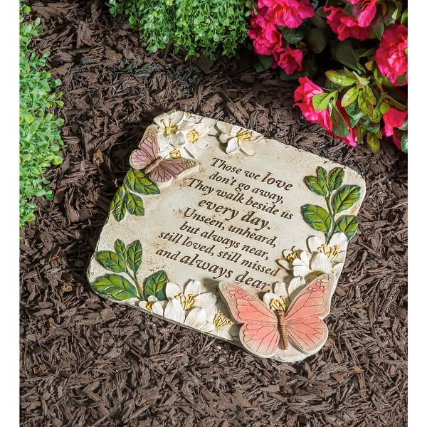 slide 2 of 3, Those We Love, Butterflies Garden Stone