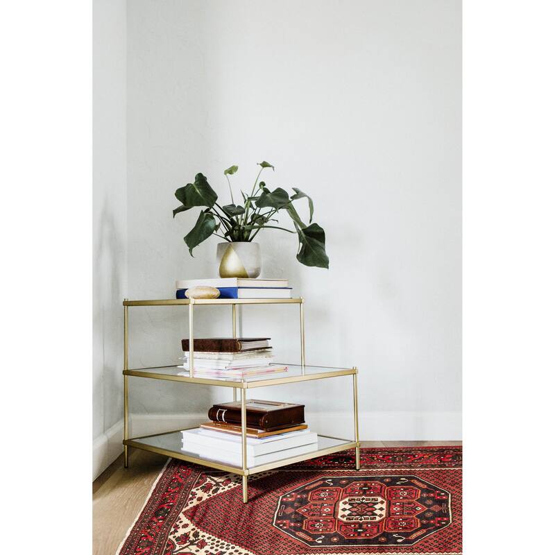 ECARPETGALLERY Hand-knotted Andelz Dark Red Wool Rug - 3'10 x 6'5