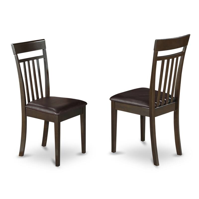 HomeStock 5-Pc Cappuccino Solid Wood Top - Dining Room Set with Leaf - Seats 4