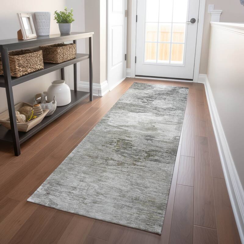 Machine Washable Indoor/ Outdoor Chantille Modern Ombre Rug - Beige - 2'3" x 7'6"