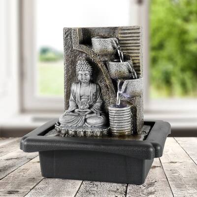 10.6inches Sitting Buddha Water Fountain