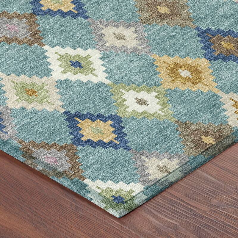 Machine Washable Indoor/ Outdoor Global Ahmet Chantille Rug