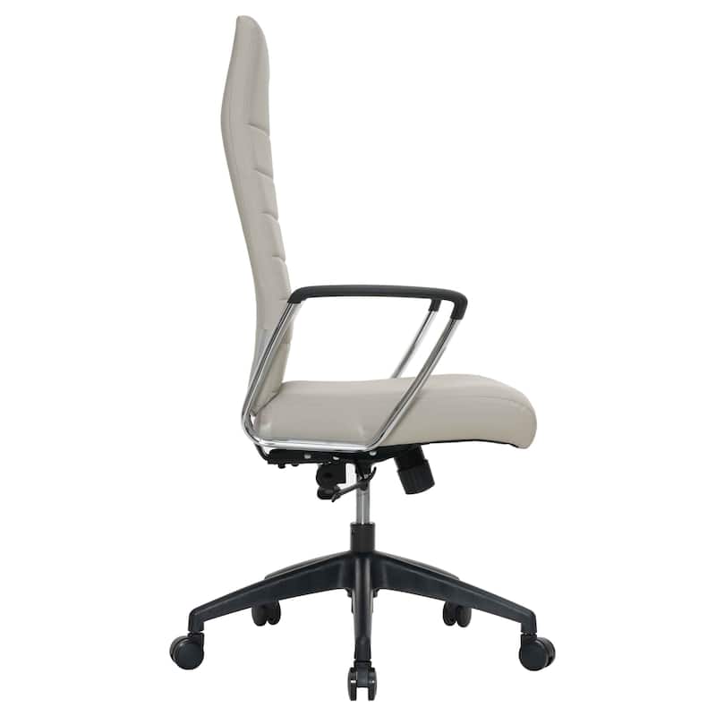 Hilton Modern High Back Ergonomic Leather Office Chair with Adjustable Height, Swivel, and Tilt for Conference or Executive Desk