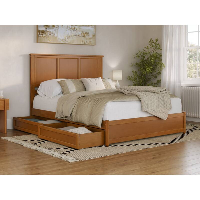 Felicity Platform Bed with Panel Footboard and Storage Drawers
