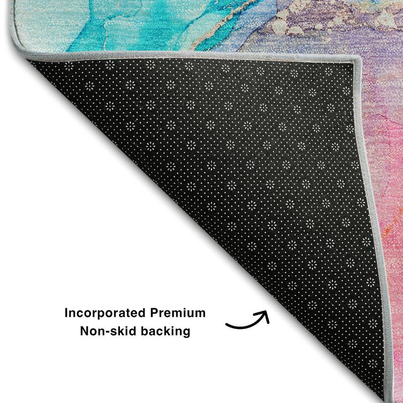 Premium Washable Super Soft Watercolor Abstract Mayfield Rug