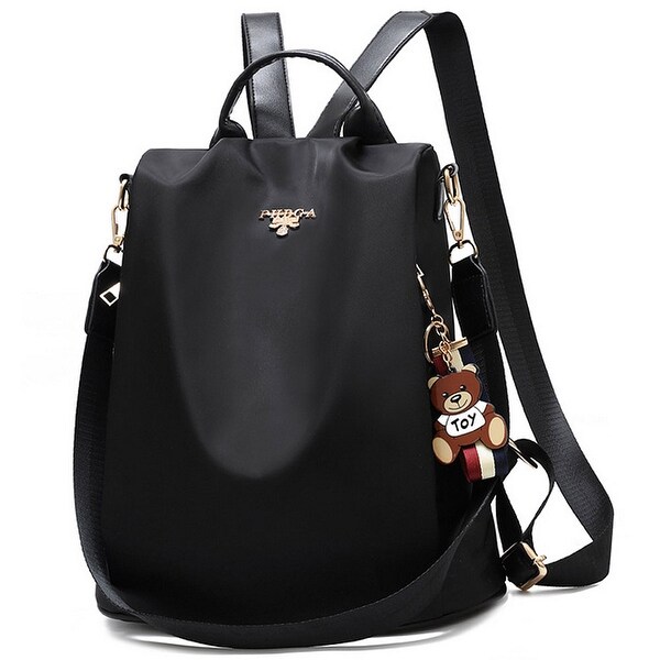 Black Art Chic Sheep Casual Style Lightweight Canvas Backpack School Bag Handbag Work Bag Shoulder Handbag Travel Bag Handbags Wallets Fashion Backpacks
