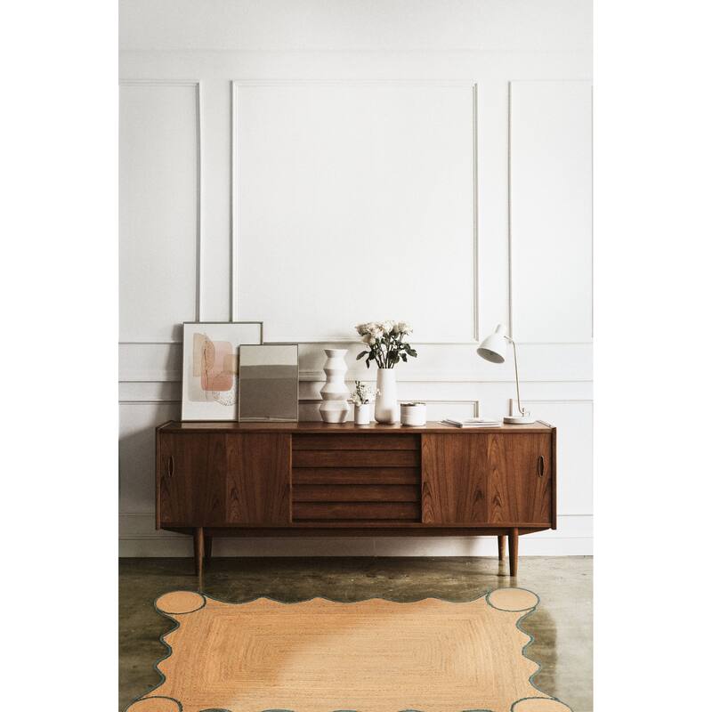 ECARPETGALLERY Braided Weave Palas Denizli Tan Jute Rug - 4'0 x 6'0