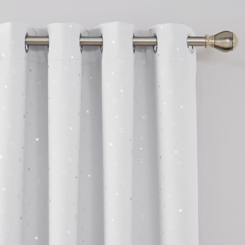 Deconovo Room Darkening Silver Star Curtains 2 Panel