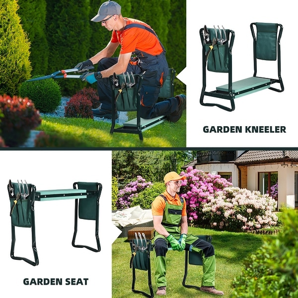 Picnic time gardener cheap folding seat with tools