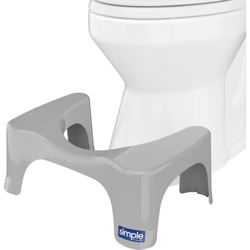 Squatty Potty The Original Bathroom Toilet Stool, 7 Inch Curve Lightweight with Sleek and Modern Design, Gray