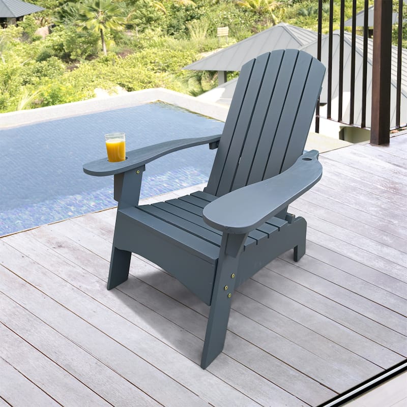 Outdoor or indoor Wood Adirondack chair - Grey