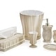 preview thumbnail 3 of 2, Creative Scents Victoria Syle Beige Bathroom Trash Can - off-white
