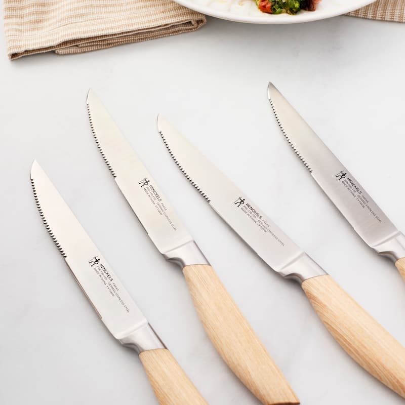 Henckels Pakka 4-pc Steak Knife Set - Wood