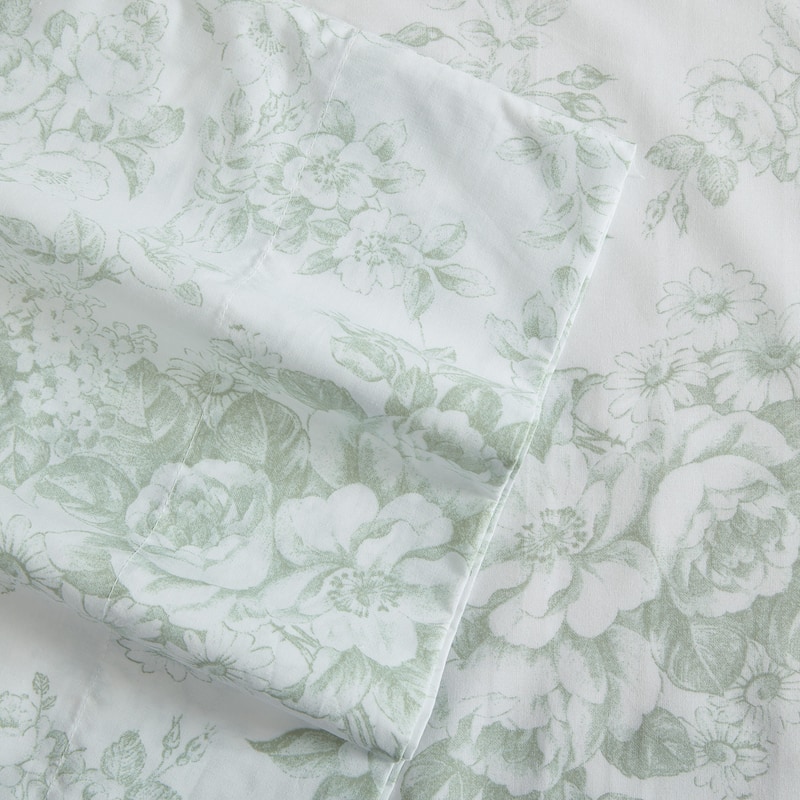 Laura Ashley Printed Cotton Percale Sheet Set