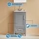 preview thumbnail 4 of 6, 18-Inch Bathroom Vanity Cabinet - Modern Grey Storage Unit with Door and Drawer, Ideal for Small Spaces