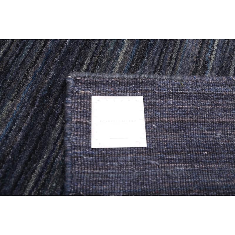 ECARPETGALLERY Hand Loomed Kashkuli Gabbeh Dark Navy Wool Rug - 4'10 x 7'9