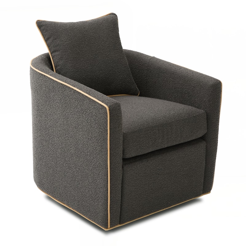 Swivel Accent Chair Upholstered Club Chair Barrel Sofa Chair for Living Room , Reading Corner, and Small Spaces