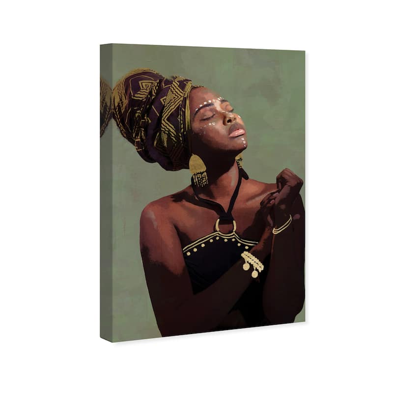 Wynwood Studio Prints People and Portraits Portrait of Strength Brown and Traditional Wall Art Canvas Print