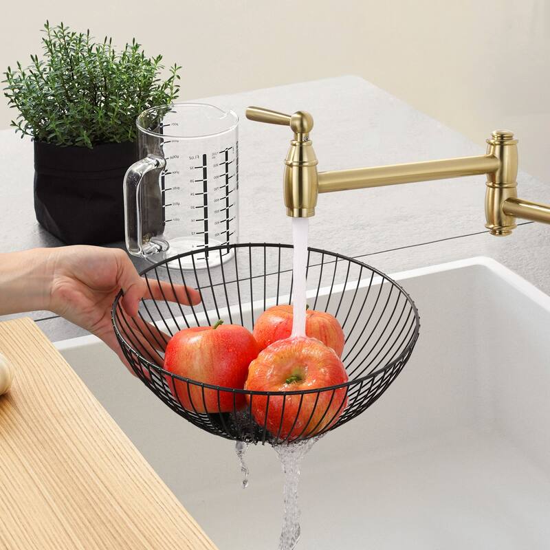 WOWOW Desk Mounted Pot Filler Kitchen Folding Faucet