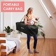 preview thumbnail 5 of 7, Black 5-in-1 Baby Bassinet Bedside Sleeper, 3 Height Adjustable Portable Baby Crib with Diaper Changer, Storage Bag & Music Box