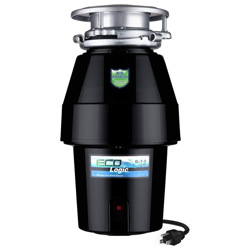 Eco Logic Continuous Feed Garbage Disposal for Kitchen Sinks - 1/2 HP Mid Duty