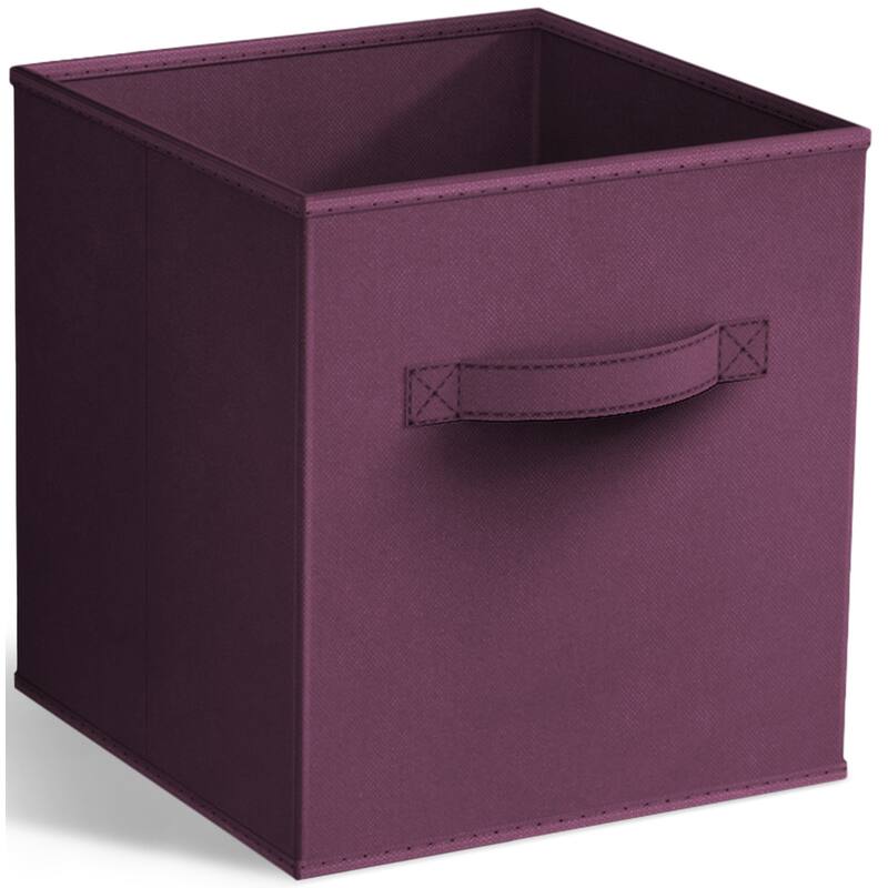 Sorbus 11" Foldable Storage Cube Basket Lightweight Organization Solutions - Single Pack - 11" x 10.5 x 10.5 - Purple