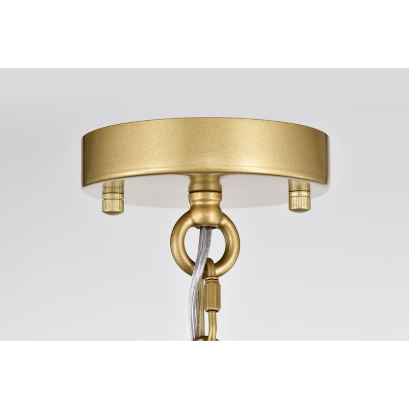 Agatha 12 Inch Classic Black Rope Gold Pendant with 1 Light