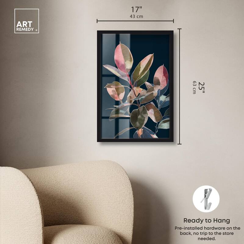 Fuchsia Frond I Shadowbox by Art Remedy