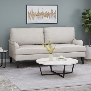 Modern Upholstered 2 Seater Loveseat Sofa Couch with Wood Legs - Bed ...