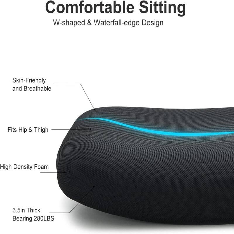 Adjustable Lumbar Support Headrest Office Chair
