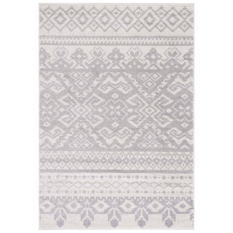 SAFAVIEH Adirondack Dixie Rustic Boho Rug - Ivory/Silver - 4' x 6'