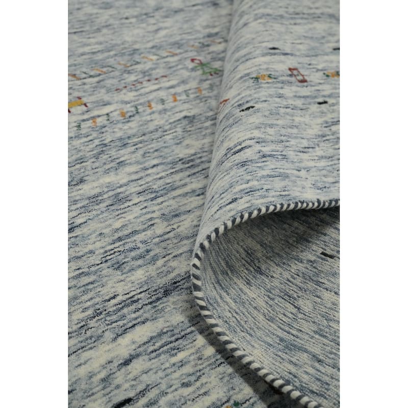 Hand Knotted Oriental 100% Wool Carpet Tribal Animal Pictorial Beige & Ivories Gabbeh Area Rug - 10' 0'' X 9' 8''