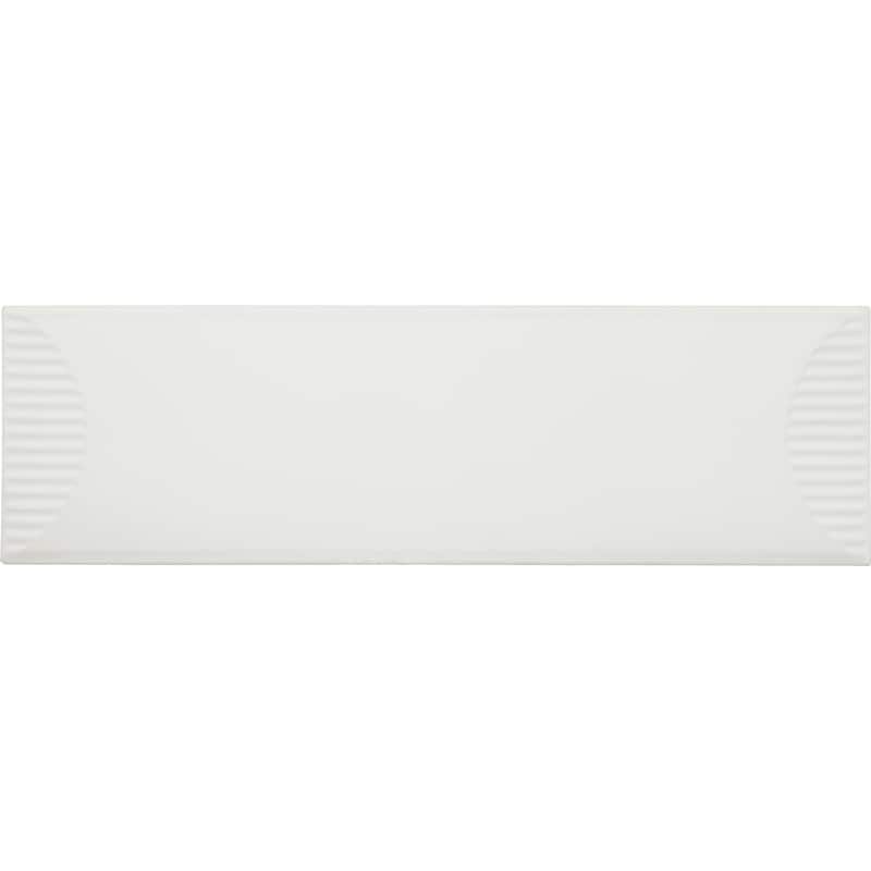 Daltile Stencil 4" x 12" Glazed Porcelain Half Moon Wall Tile (20 PC Per Carton) (5.81 SQFT Per Carton) - White