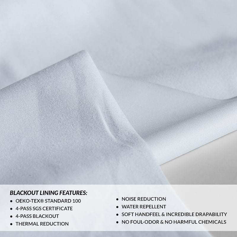Exclusive Fabrics Faux Linen 100% Blackout Curtains Heat and Light Blocking - (1 Panel)