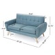 preview thumbnail 9 of 17, Josephine Mid-century Modern Tufted Fabric Upholstered Sofa by Christopher Knight Home