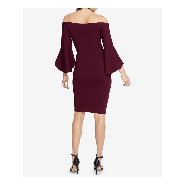 maroon sheath dress