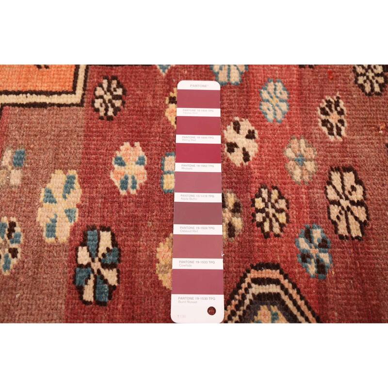 ECARPETGALLERY Hand-knotted Antalya Vintage Dark Red Wool Rug - 6'6 x 9'9