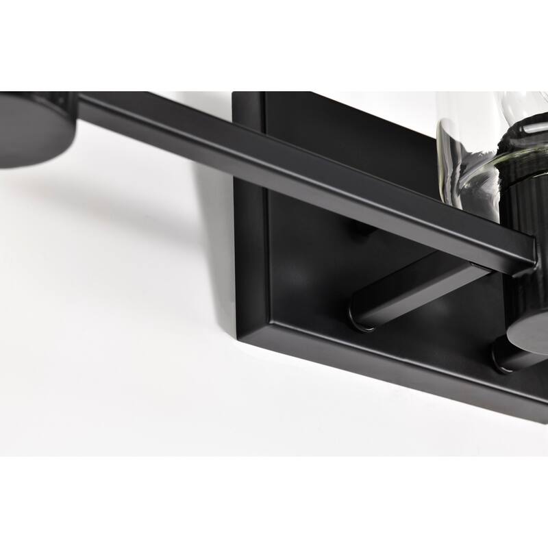 Clarksville 3 Light Vanity Matte Black with Clear Glass