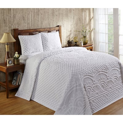 Better Trends Trevor Collection 100% Cotton Medallion Design Bedspread Set